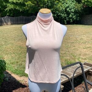 Babaton pink sleeveless turtleneck